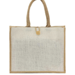 Jute Shopping Bags with Button - GFBPJSB-06