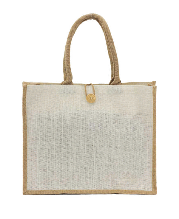 Jute Shopping Bags with Button - GFBPJSB-06