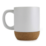 Ceramic Mugs with Lid and Cork Base - GFBP - 151-GRE