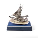 Sliver Large Dhow with natural mother of pearl